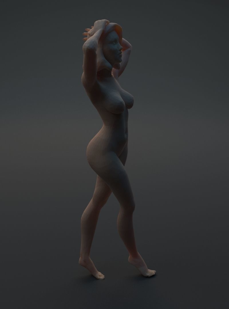 Nude woman 3D print model_8