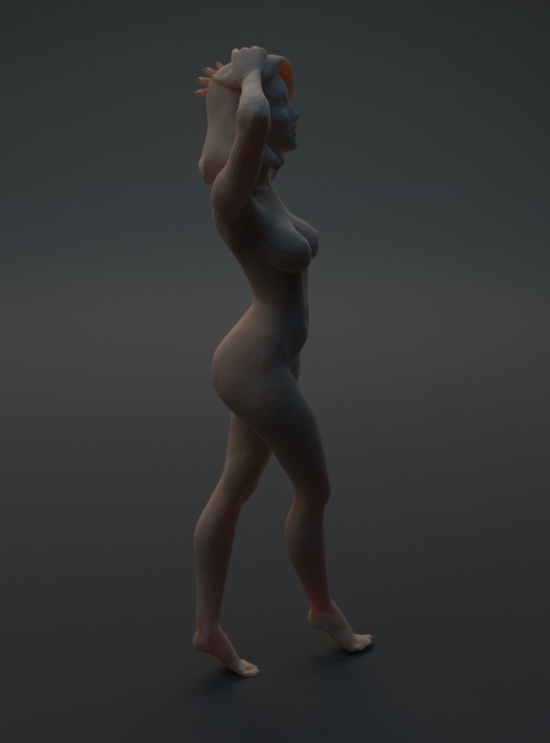 Nude woman 3D print model_9