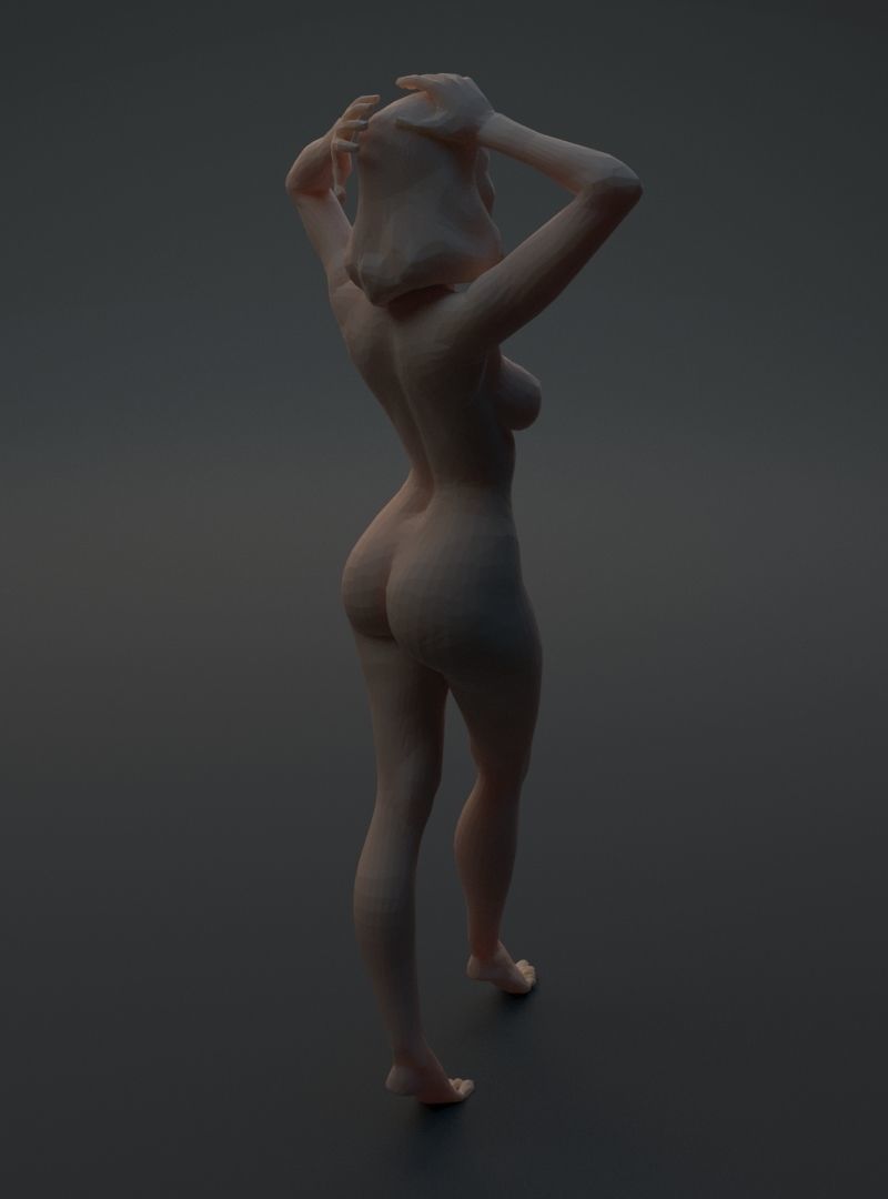 Nude woman 3D print model_12
