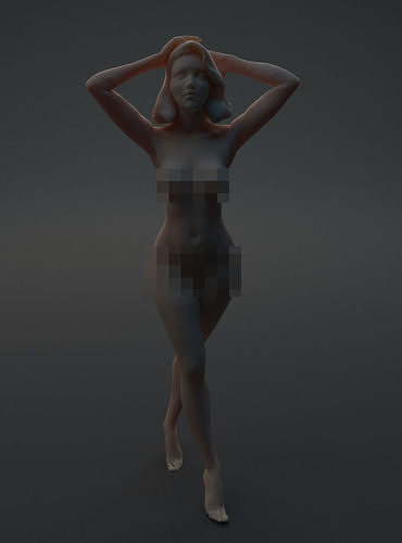Nude woman 3D print model