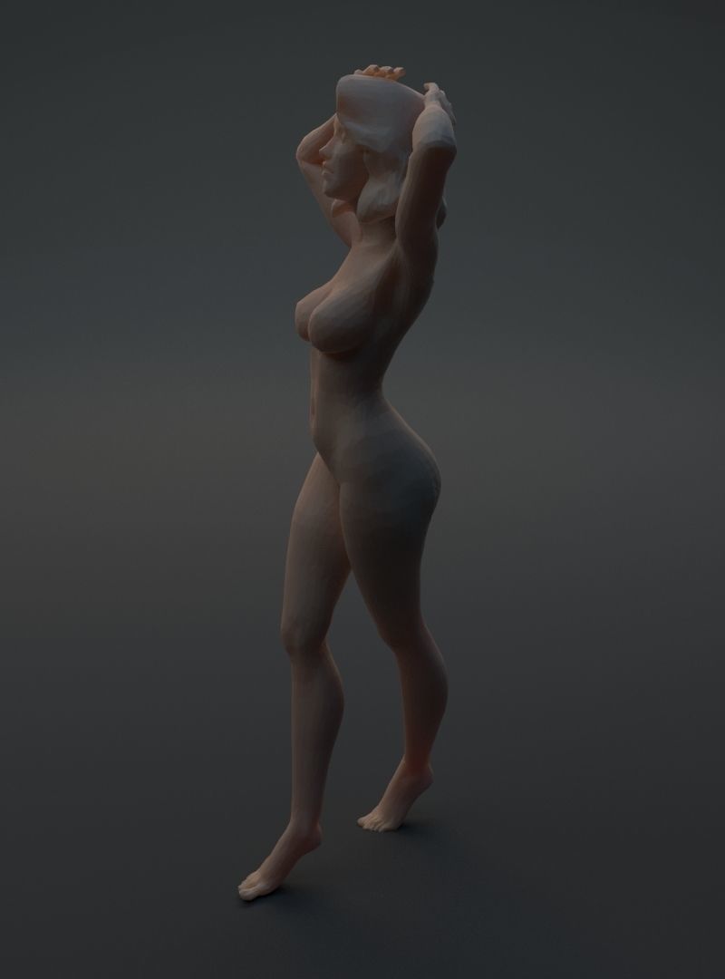 Nude woman 3D print model_21