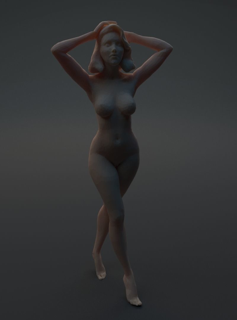 Nude woman 3D print model_3
