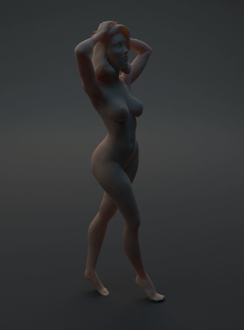 Nude woman 3D print model_7