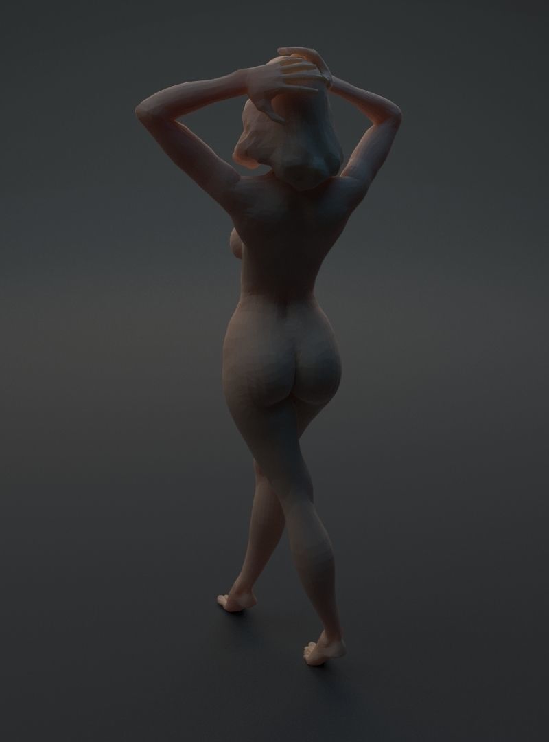 Nude woman 3D print model_16
