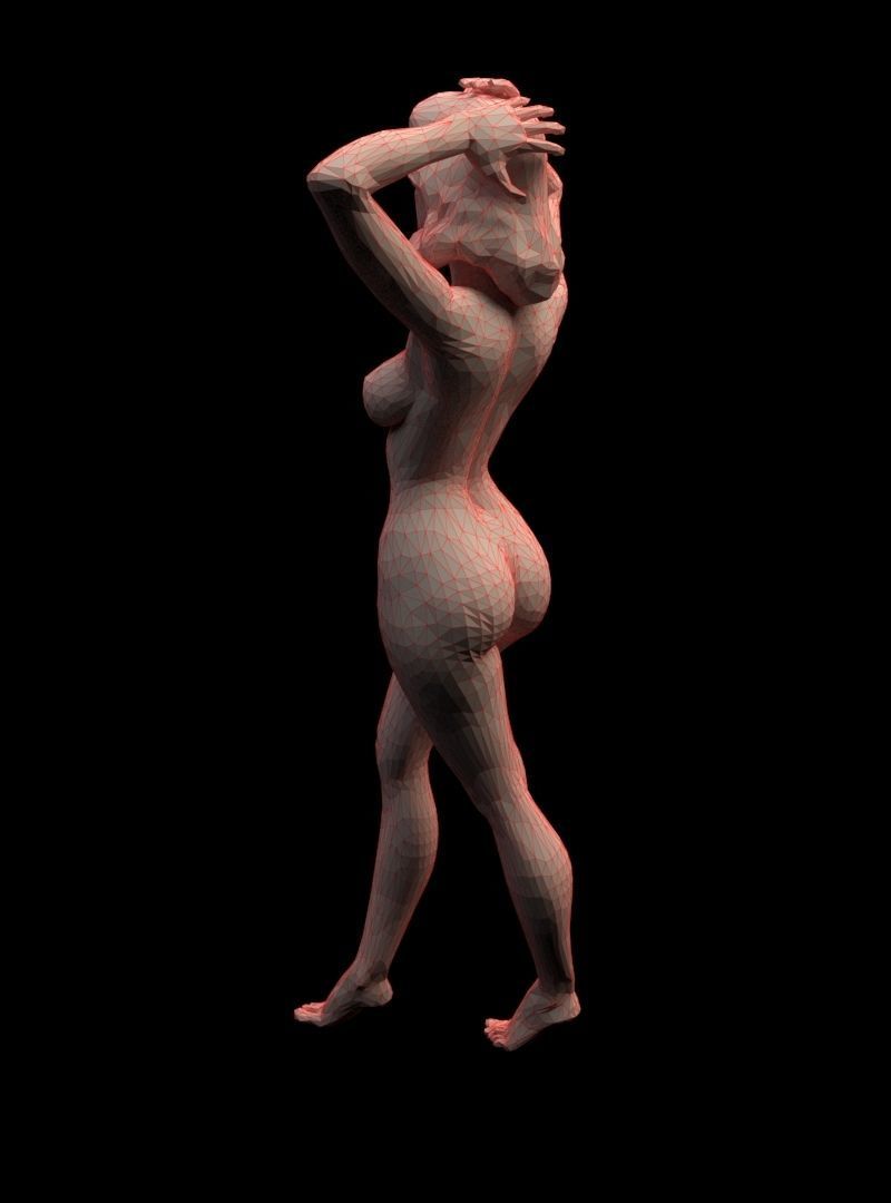 Nude woman 3D print model_29