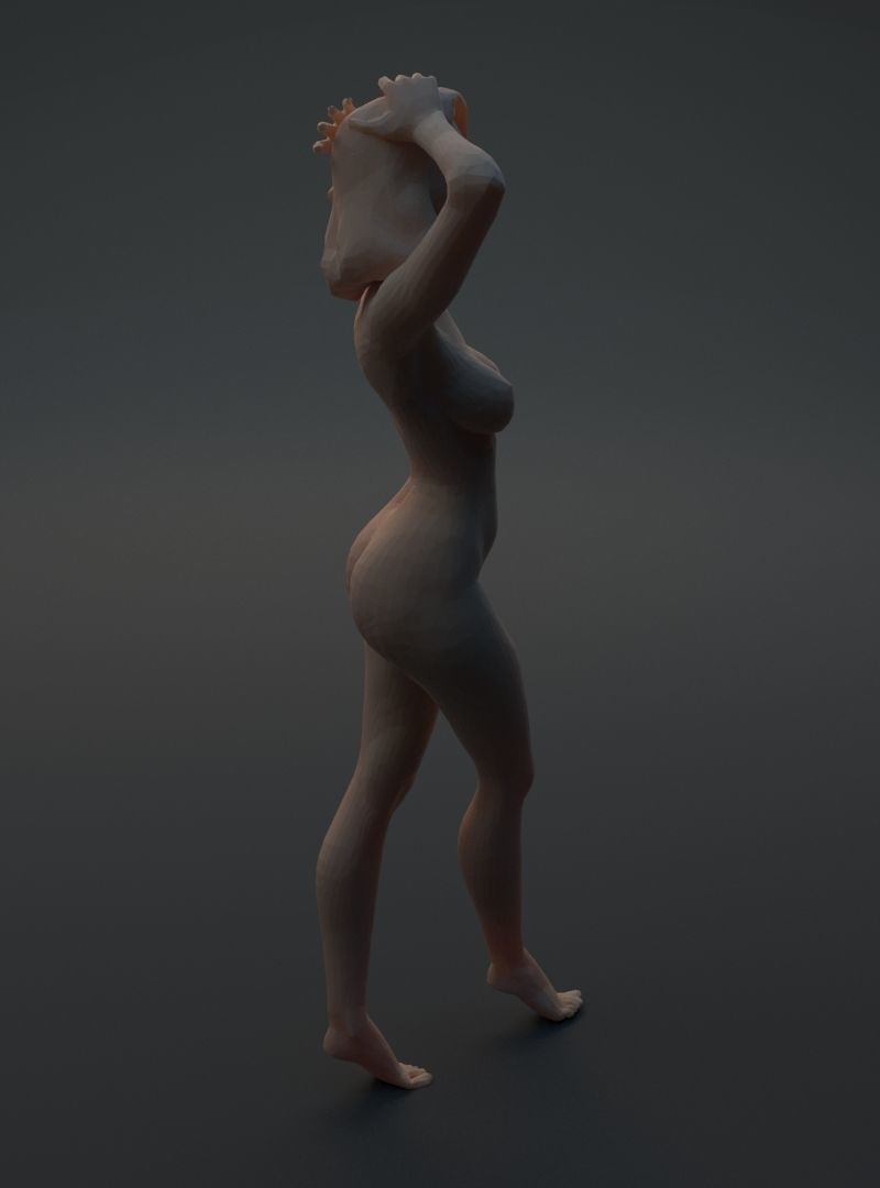 Nude woman 3D print model_10