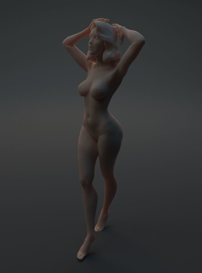 Nude woman 3D print model_23