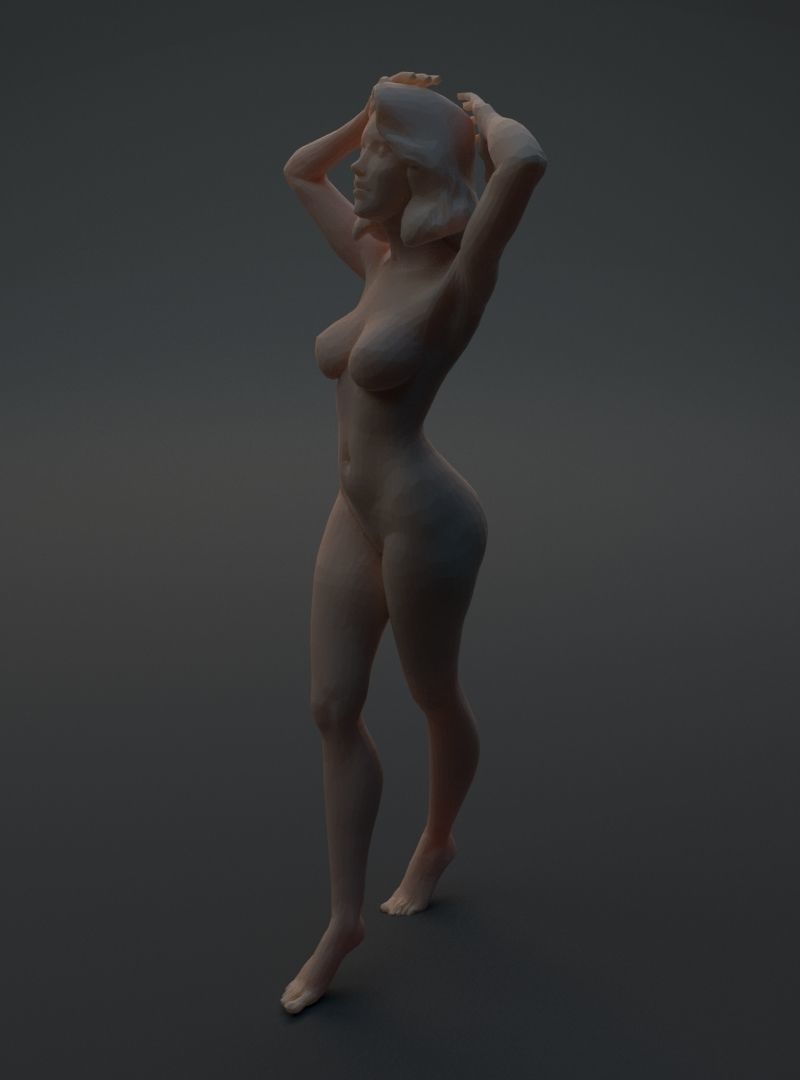 Nude woman 3D print model_22
