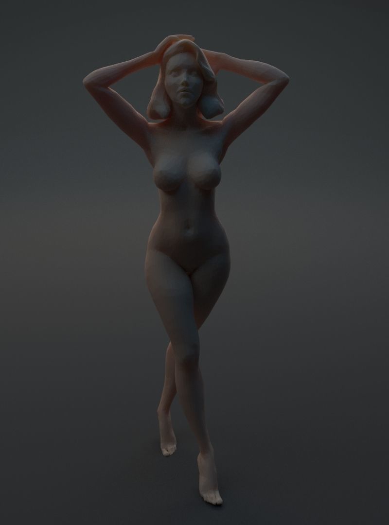 Nude woman 3D print model_1
