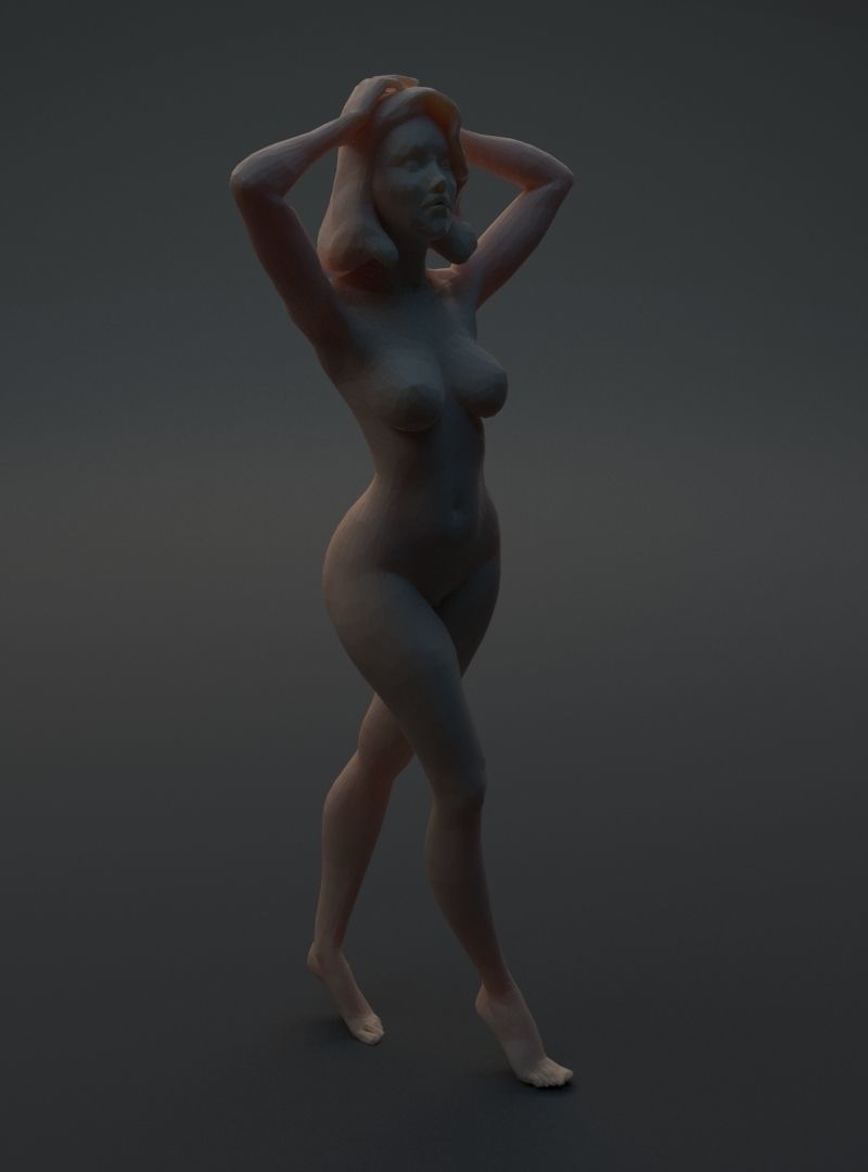 Nude woman 3D print model_6