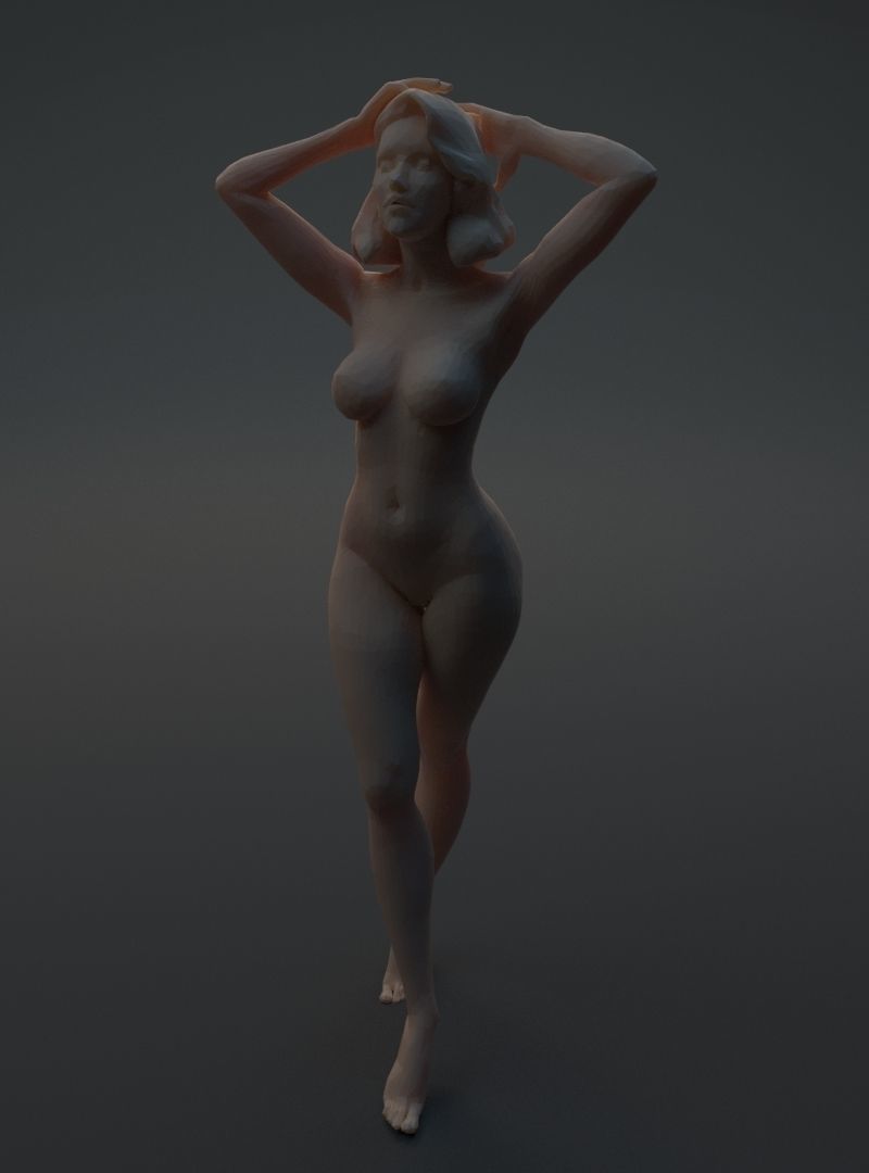 Nude woman 3D print model_25