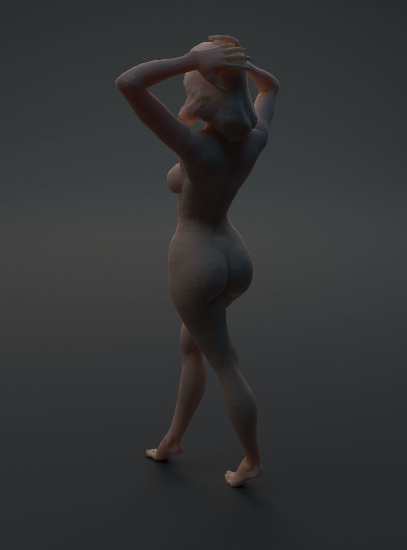 Nude woman 3D print model_17