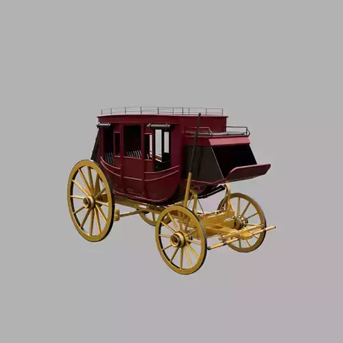 Wild west Concord Stagecoach 3D model