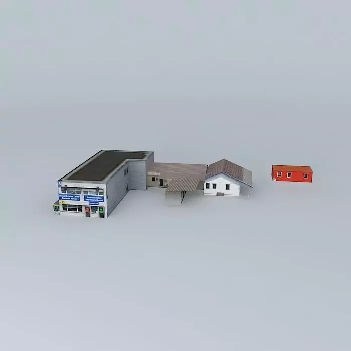 LSZB Bern Belp Airport General Aviation Center Free 3D model