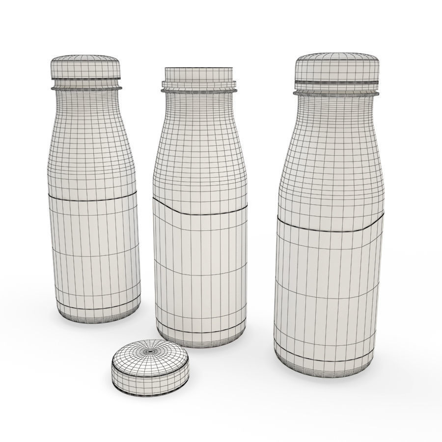 Bottles and Drinks 3D model_3