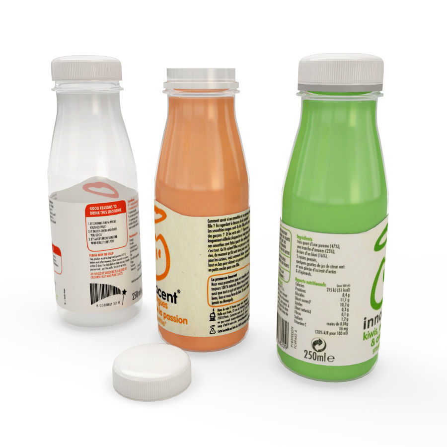 Bottles and Drinks 3D model_2