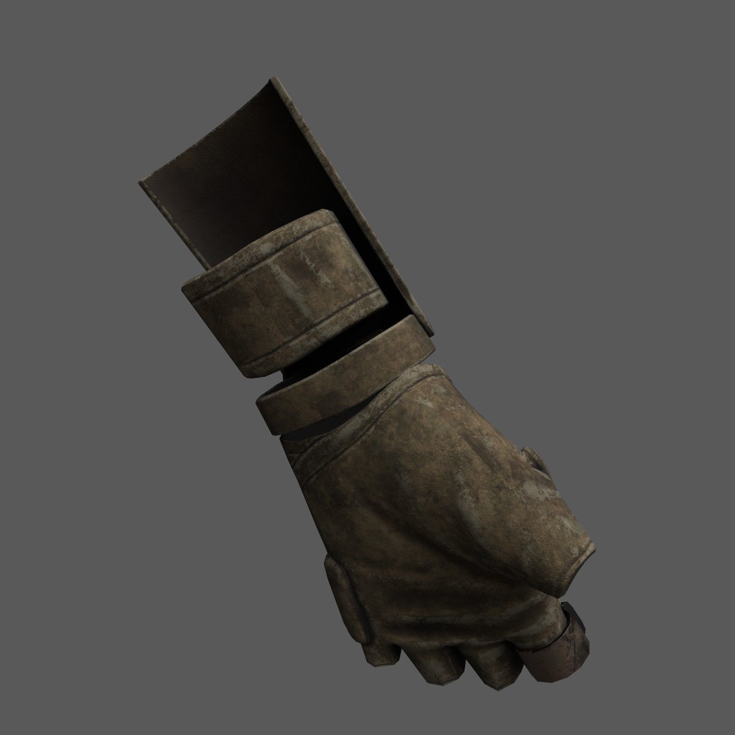 Scifi glove military  Low-poly 3D model_1