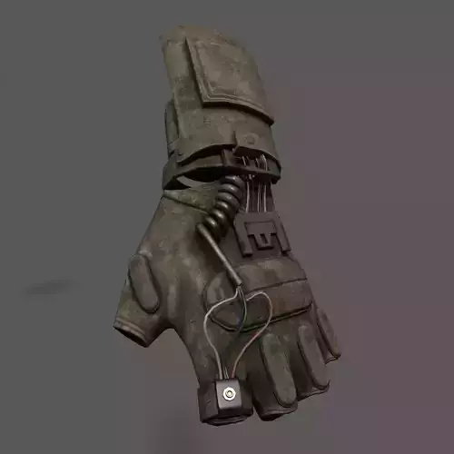 Scifi glove military  Low-poly 3D model