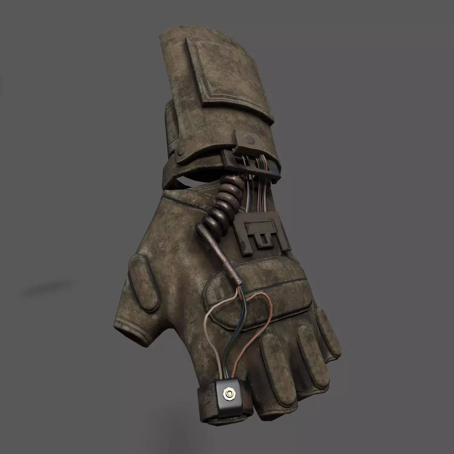 Scifi glove military  Low-poly 3D model_0