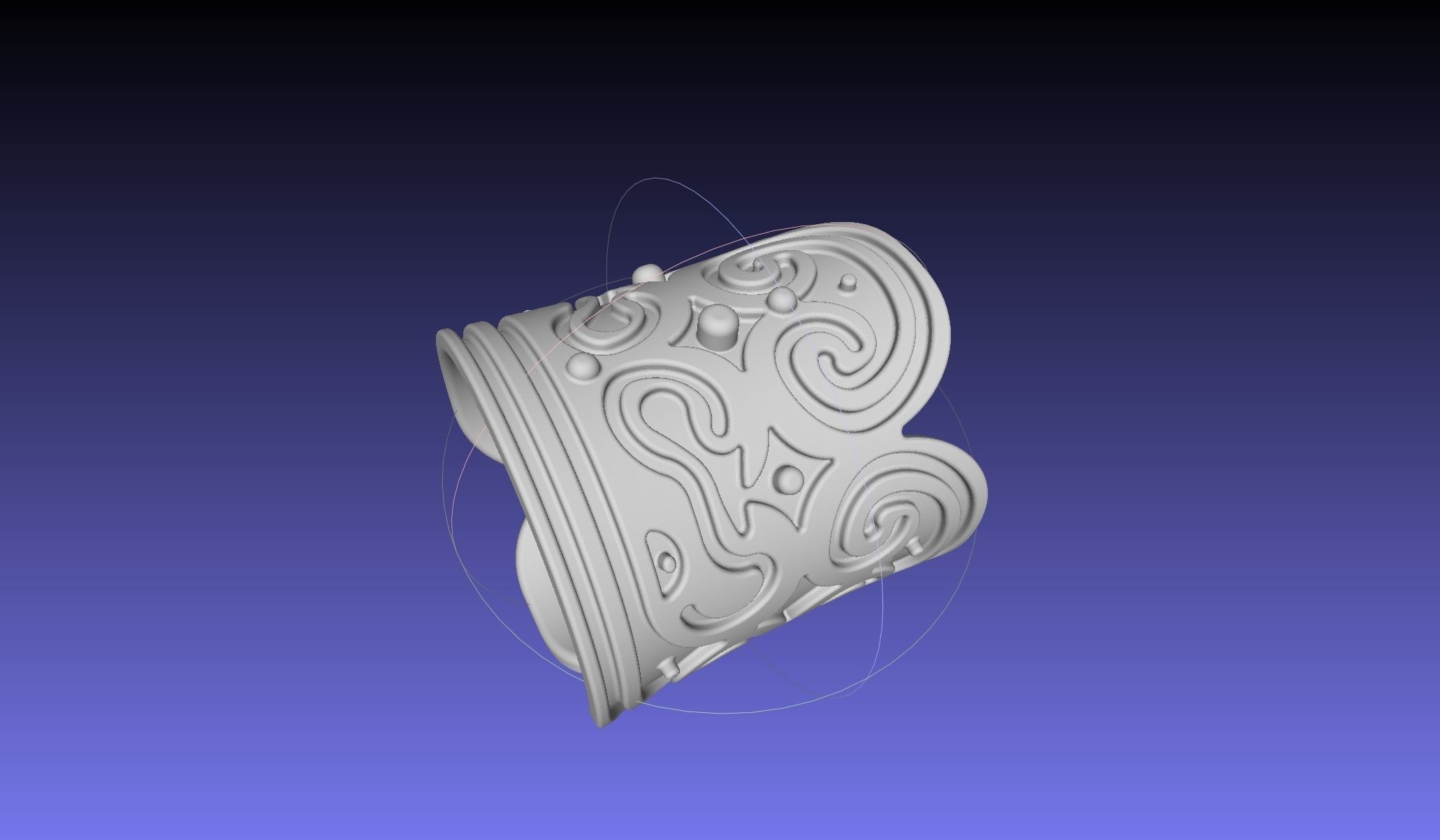 How To Train Your Dragon Patterned Wedding Bracelet 3D print model_23
