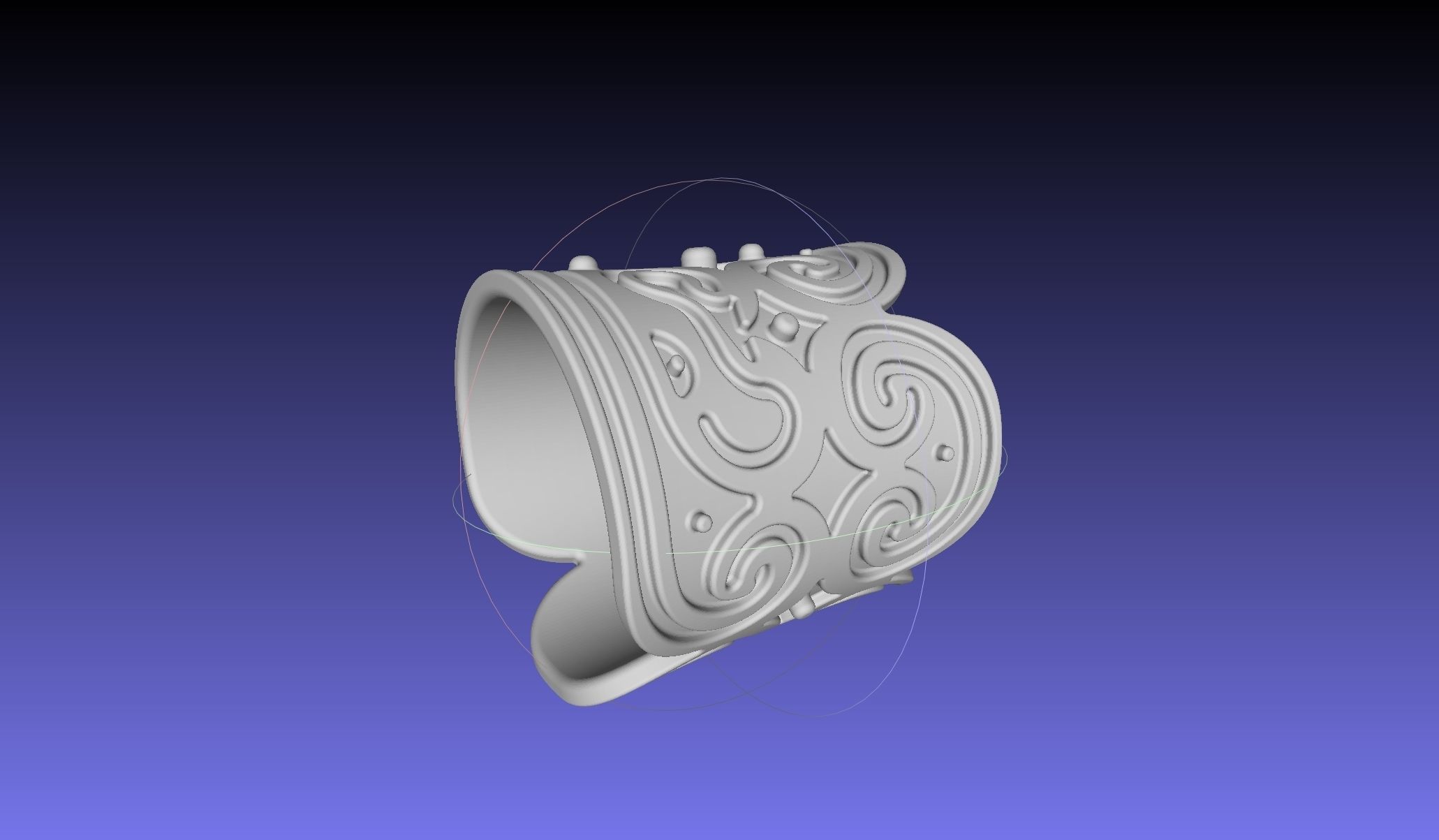 How To Train Your Dragon Patterned Wedding Bracelet 3D print model_20