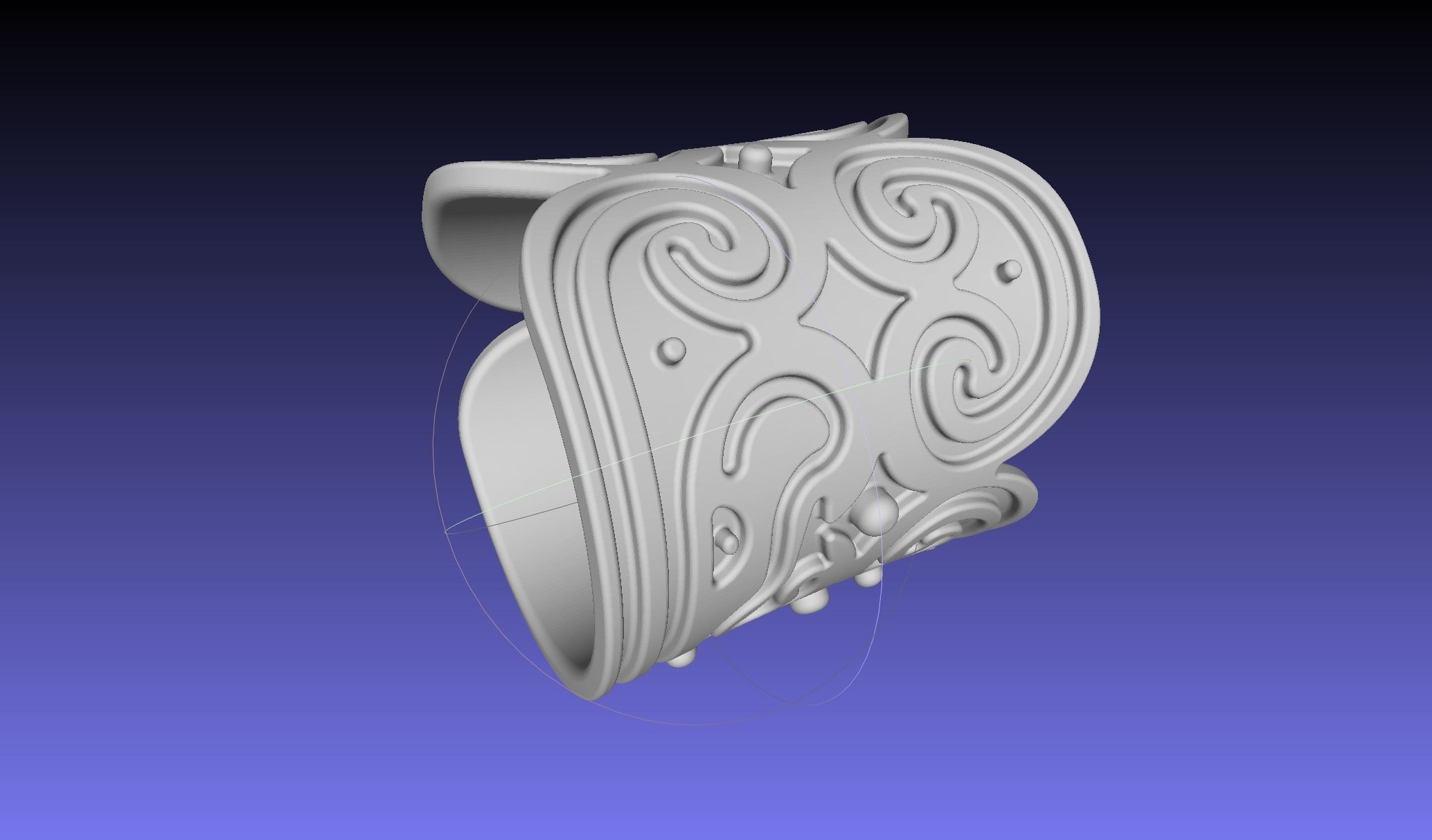 How To Train Your Dragon Patterned Wedding Bracelet 3D print model_6