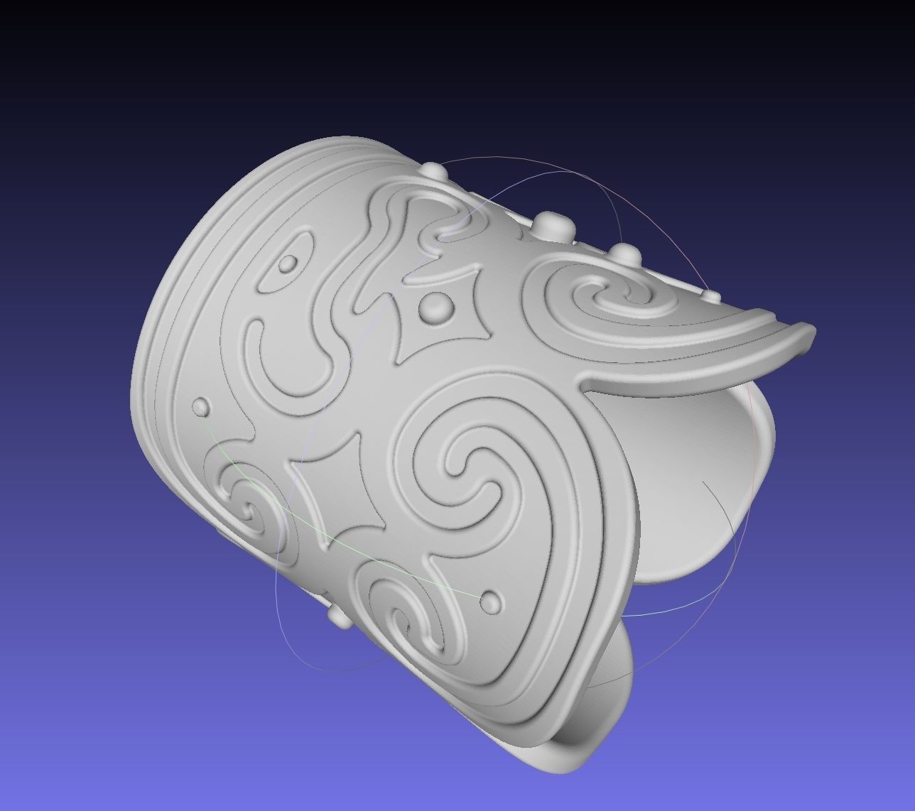 How To Train Your Dragon Patterned Wedding Bracelet 3D print model_26