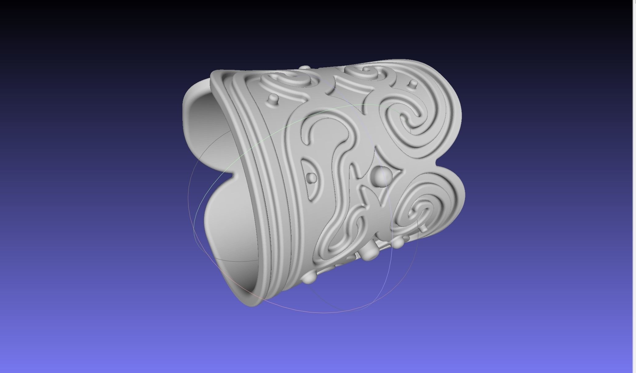 How To Train Your Dragon Patterned Wedding Bracelet 3D print model_7