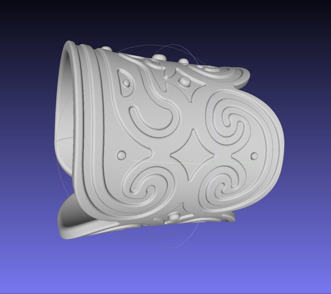 How To Train Your Dragon Patterned Wedding Bracelet 3D print model_24