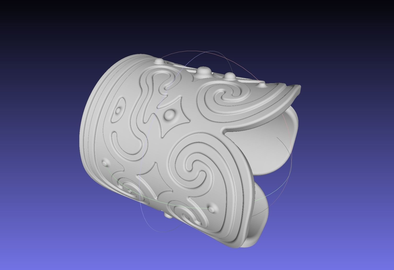 How To Train Your Dragon Patterned Wedding Bracelet 3D print model_30