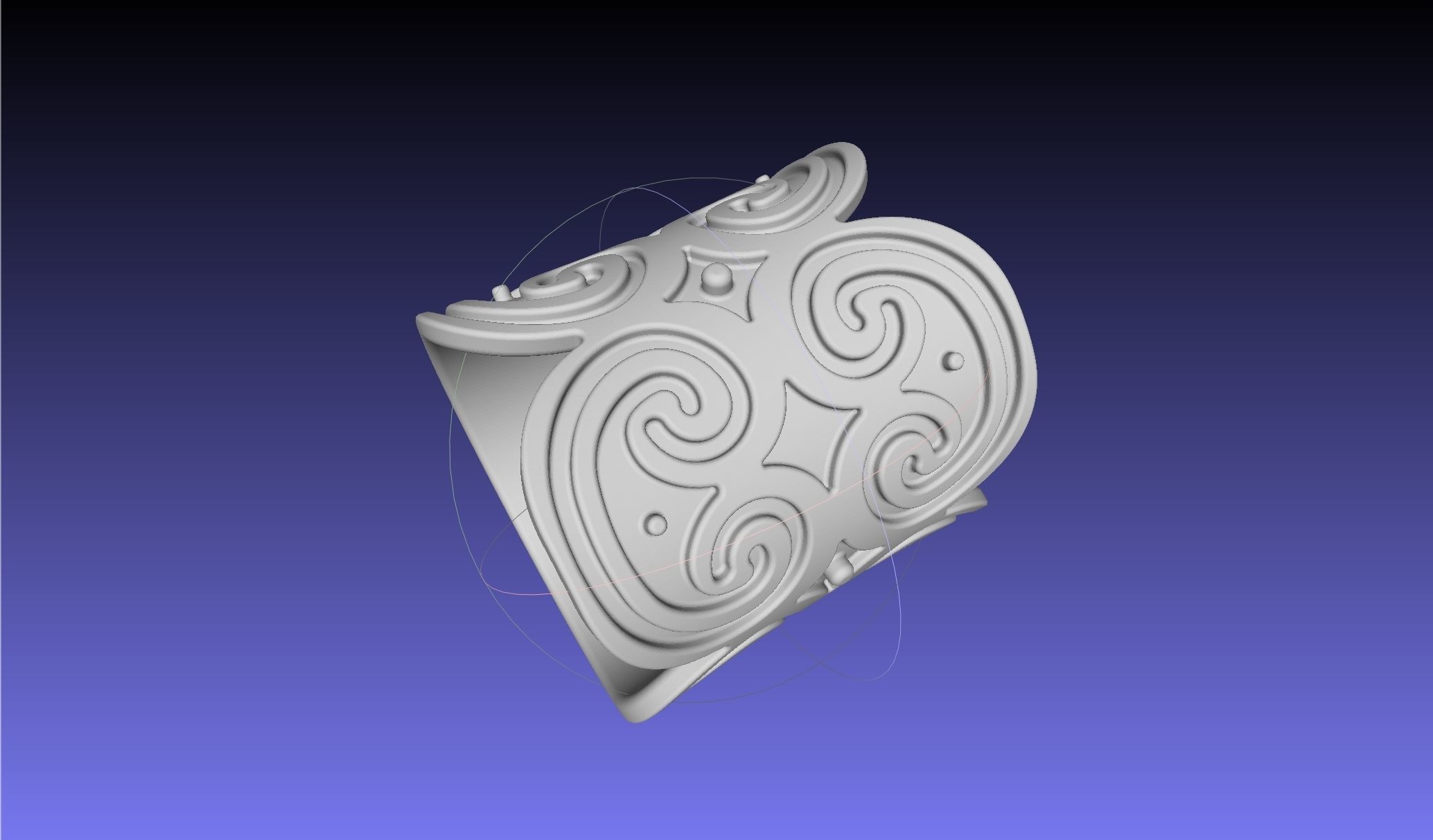 How To Train Your Dragon Patterned Wedding Bracelet 3D print model_5