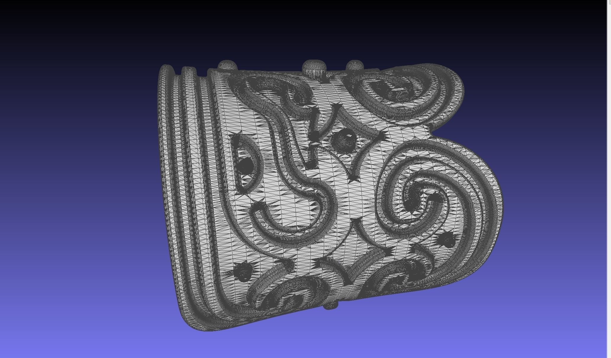 How To Train Your Dragon Patterned Wedding Bracelet 3D print model_3