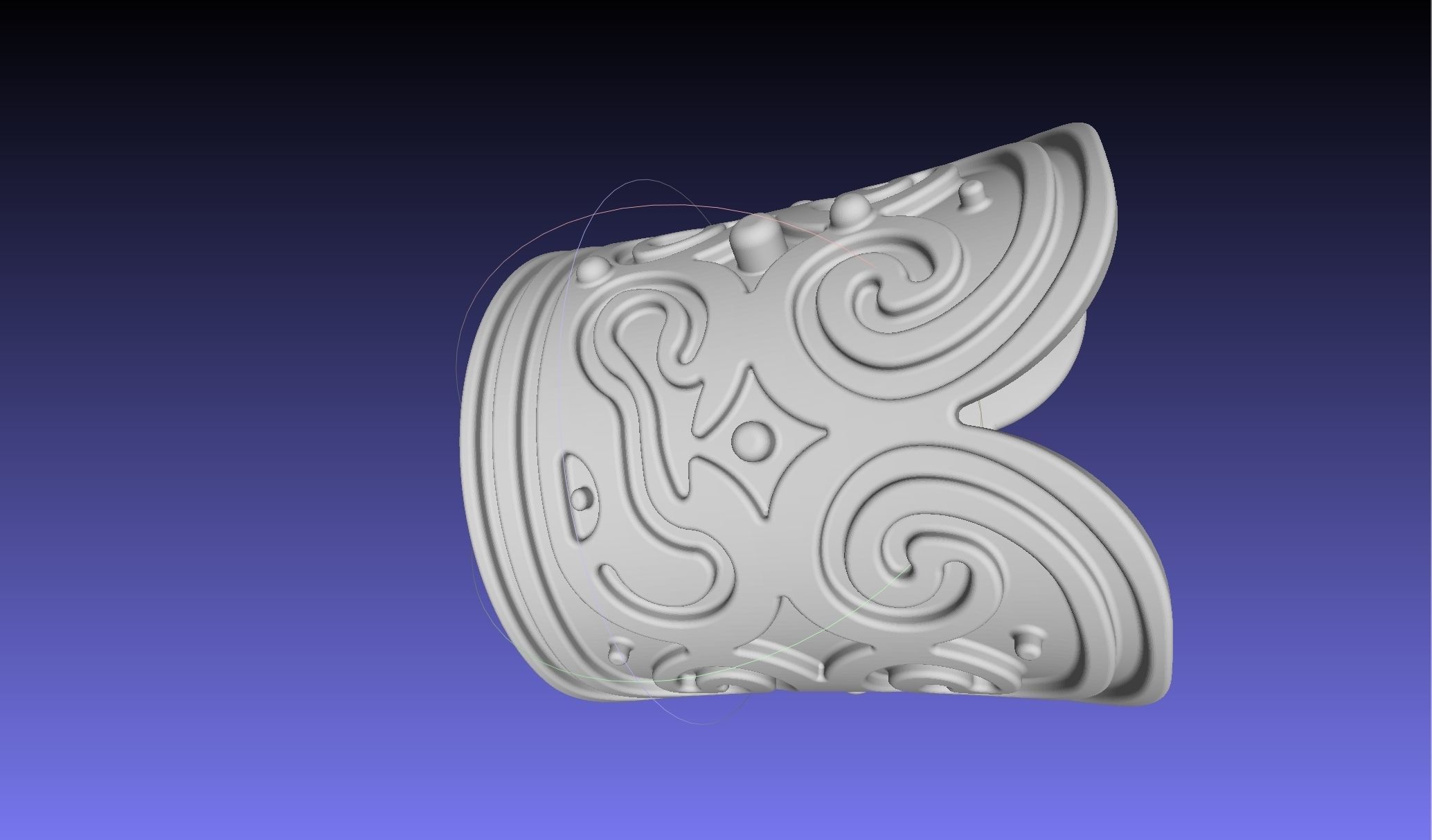 How To Train Your Dragon Patterned Wedding Bracelet 3D print model_9