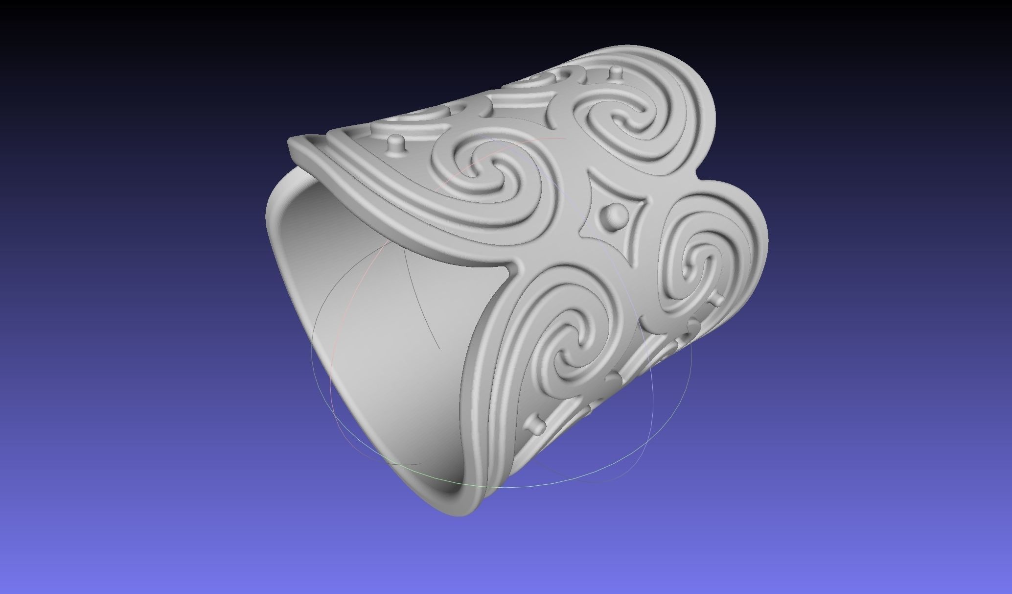 How To Train Your Dragon Patterned Wedding Bracelet 3D print model_1