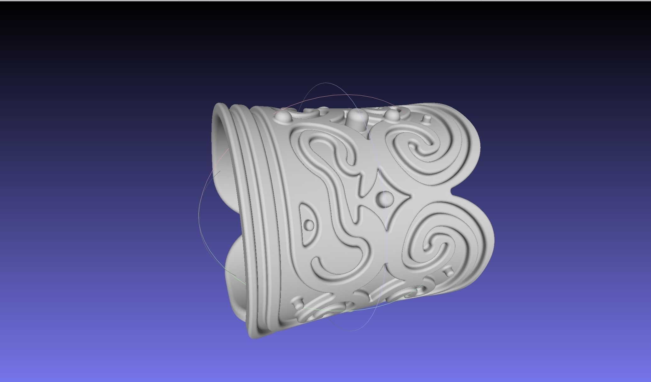 How To Train Your Dragon Patterned Wedding Bracelet 3D print model_15