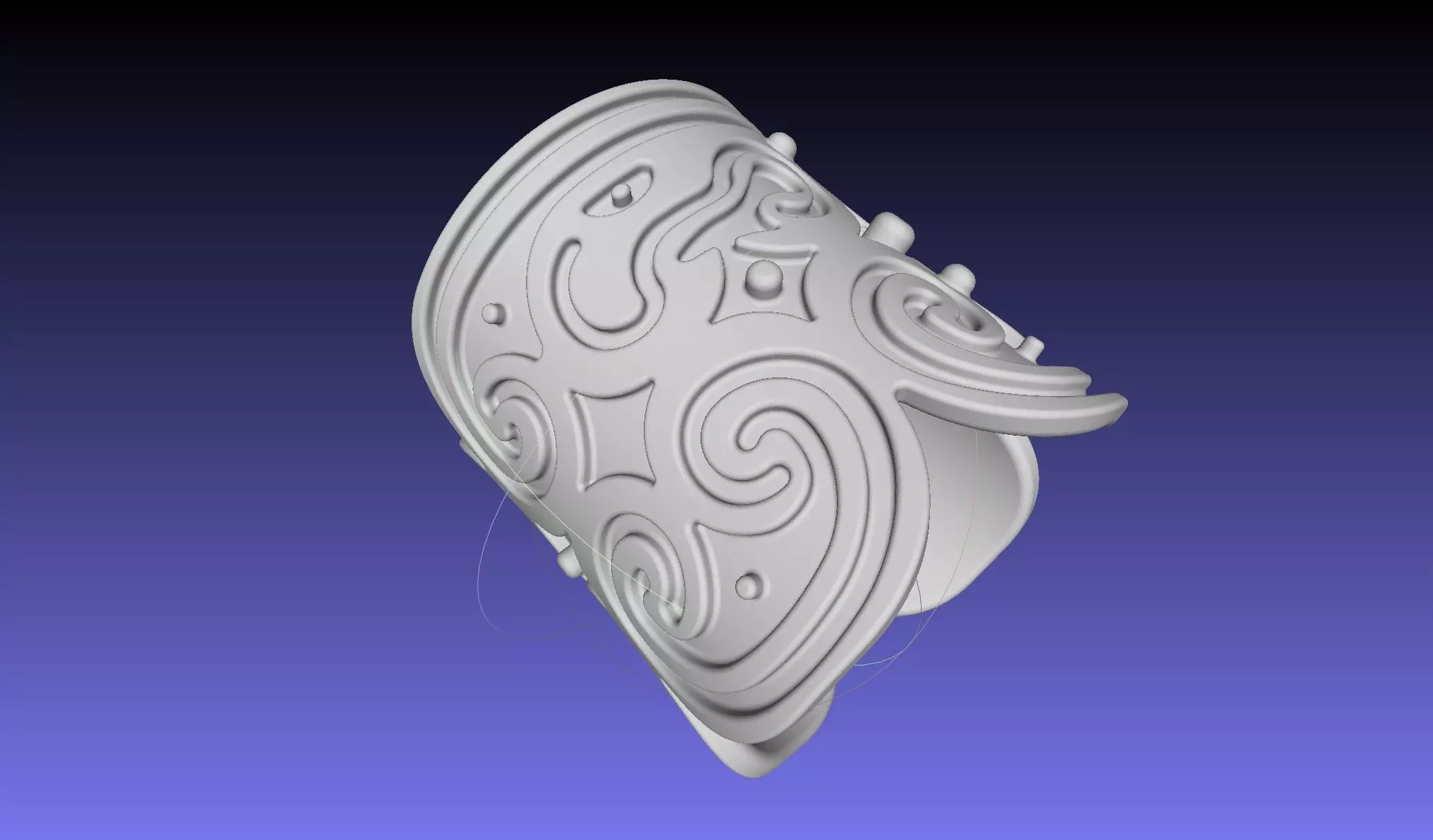 How To Train Your Dragon Patterned Wedding Bracelet 3D print model_0