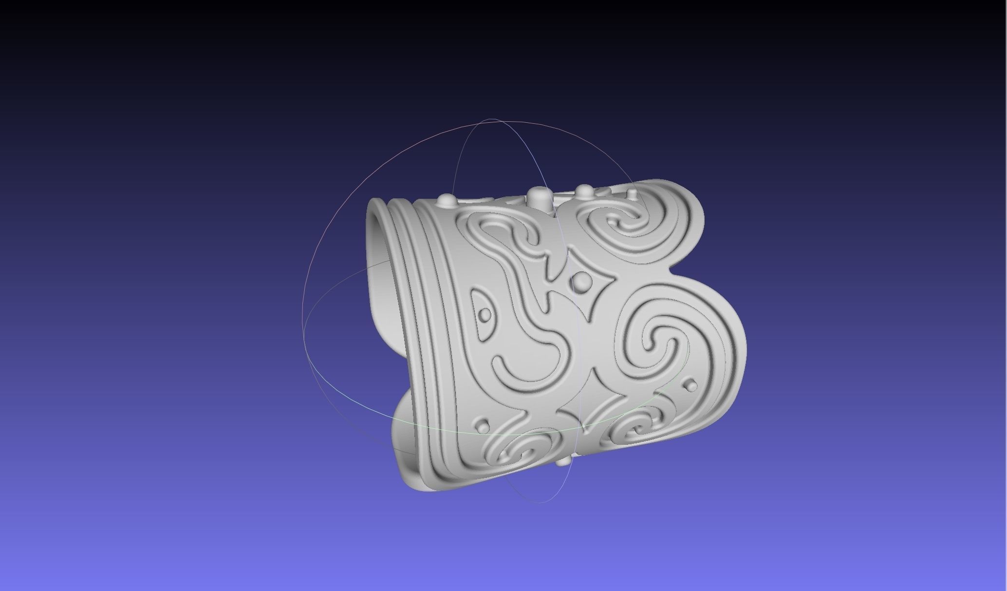 How To Train Your Dragon Patterned Wedding Bracelet 3D print model_10