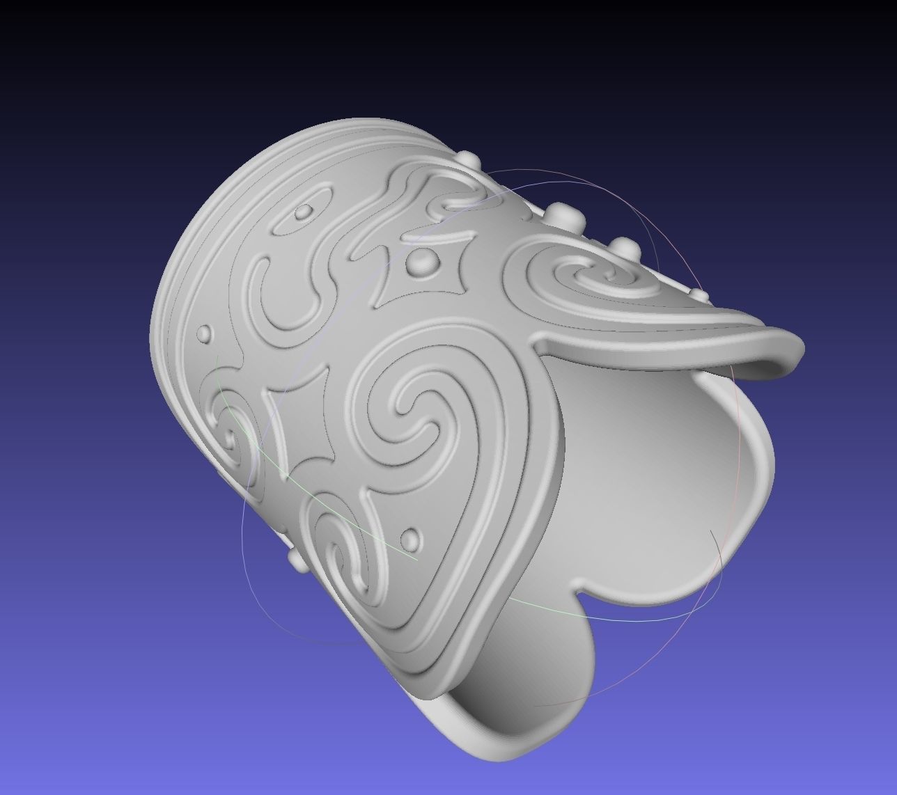 How To Train Your Dragon Patterned Wedding Bracelet 3D print model_25