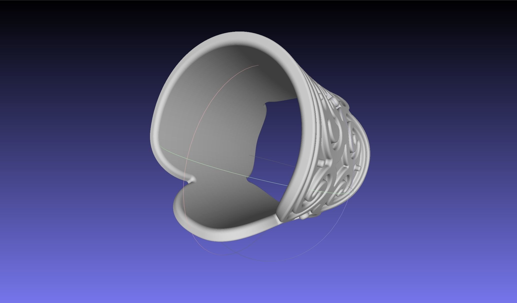 How To Train Your Dragon Patterned Wedding Bracelet 3D print model_17