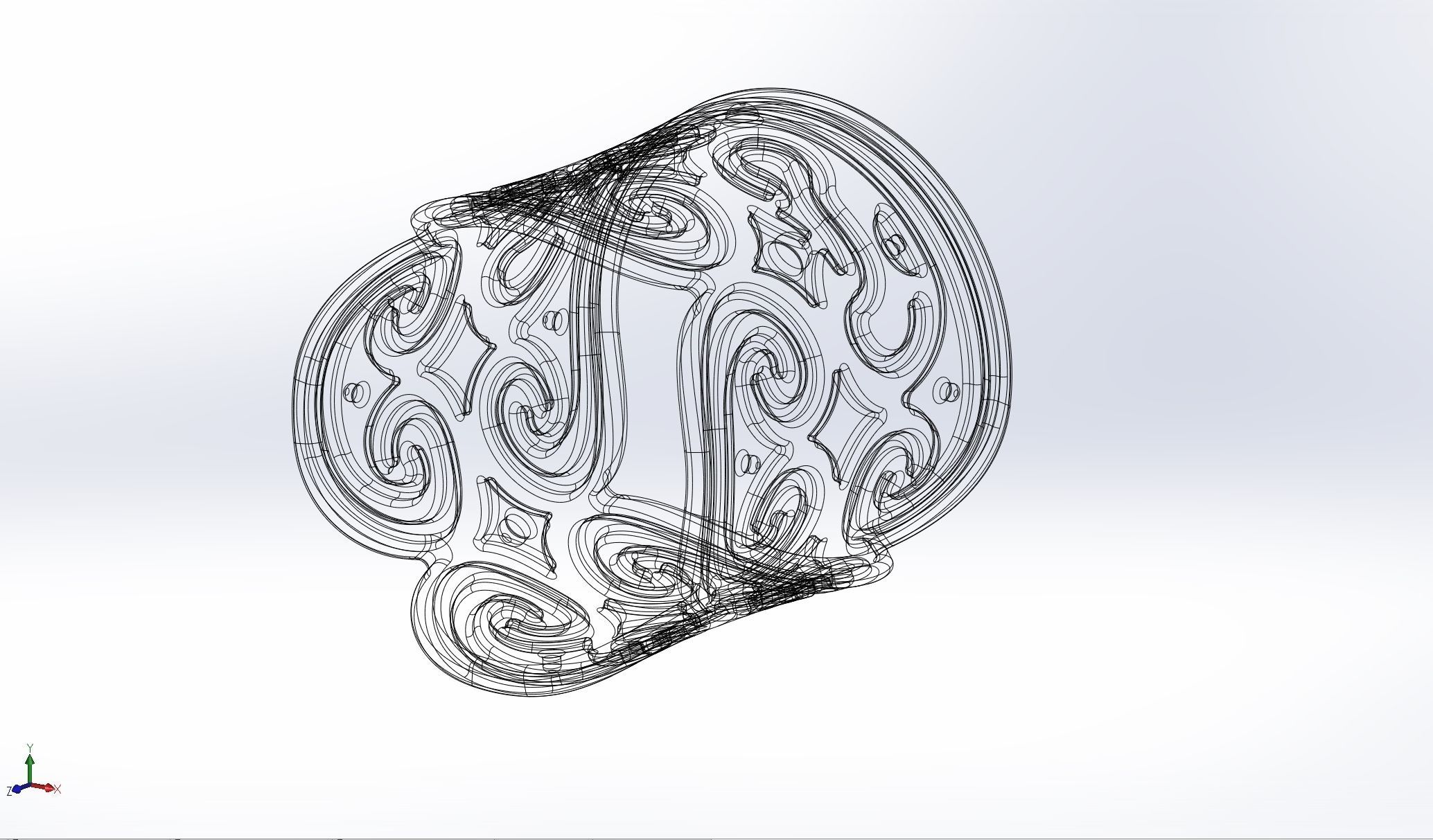 How To Train Your Dragon Patterned Wedding Bracelet 3D print model_4