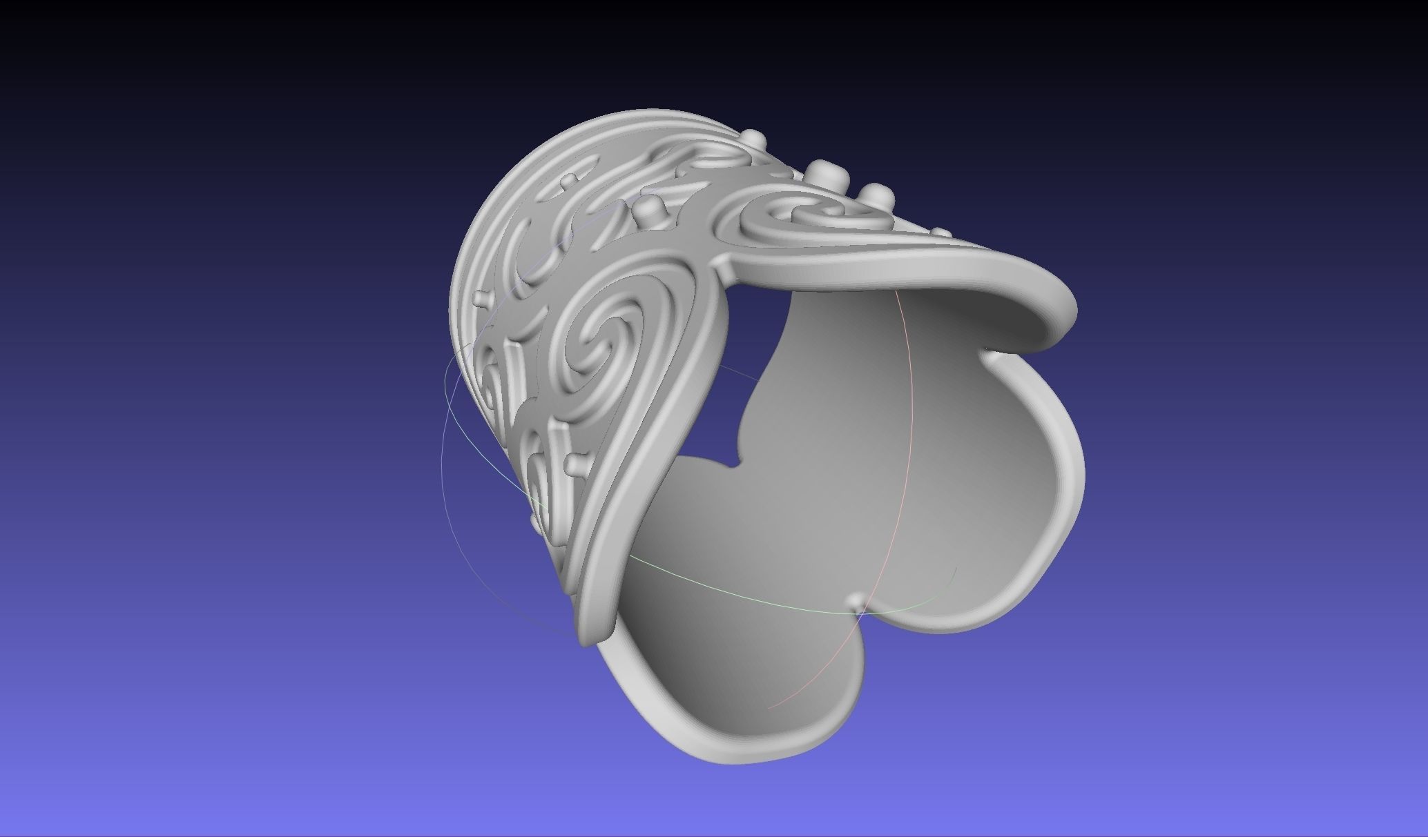 How To Train Your Dragon Patterned Wedding Bracelet 3D print model_16