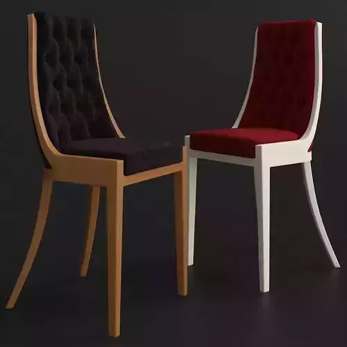 CHAISE CLASSIQUE - EN NOYER MUSA 3d model