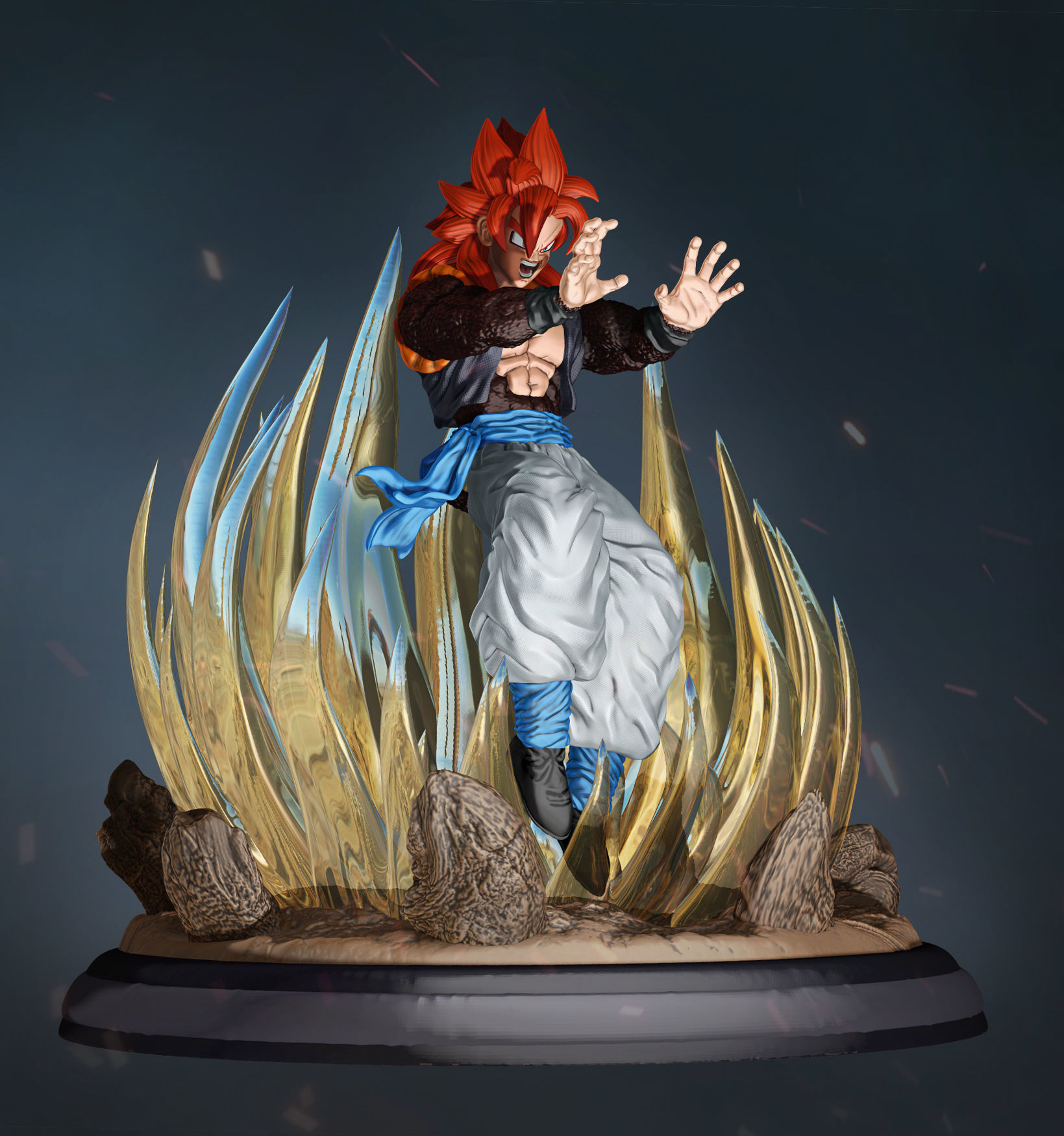 Gogeta ss4 3d print 3D print model_1