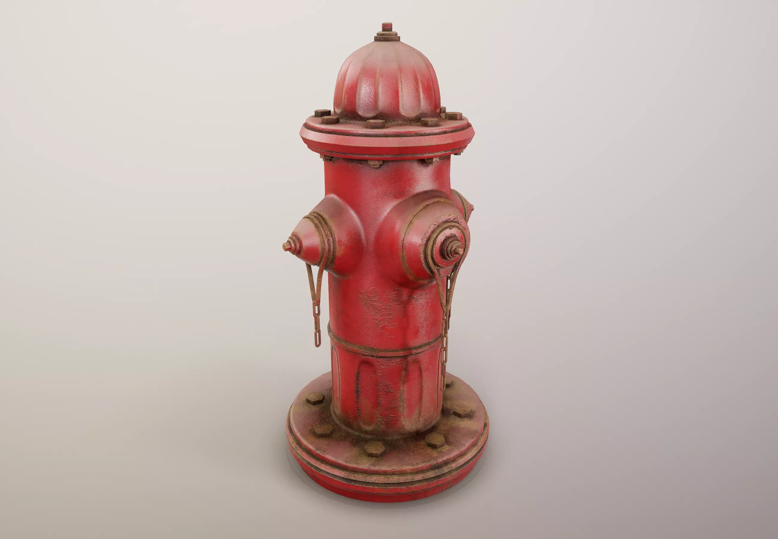 Fire Hydrant PBR Game Ready Low-poly 3D model_0