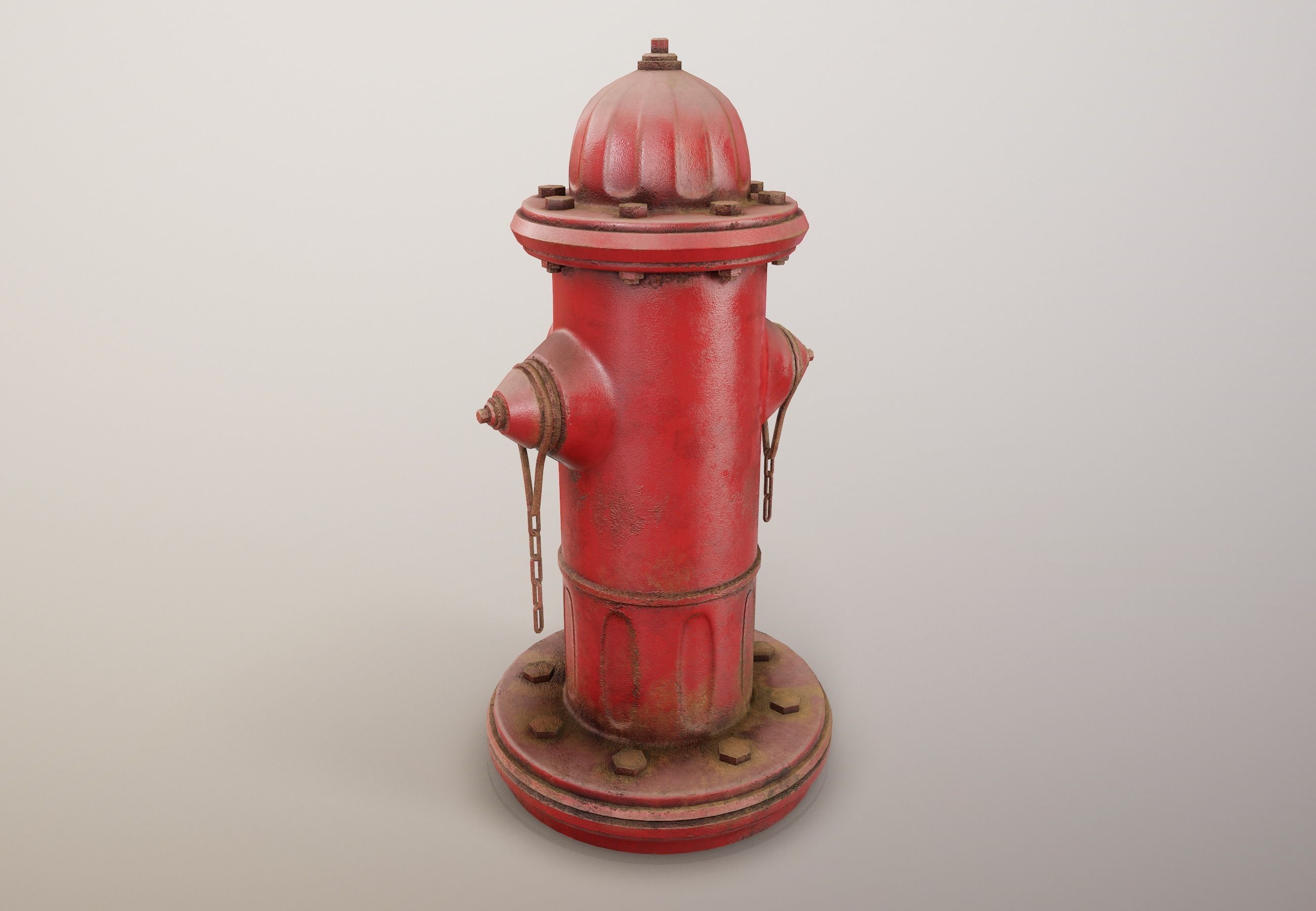 Fire Hydrant PBR Game Ready Low-poly 3D model_2