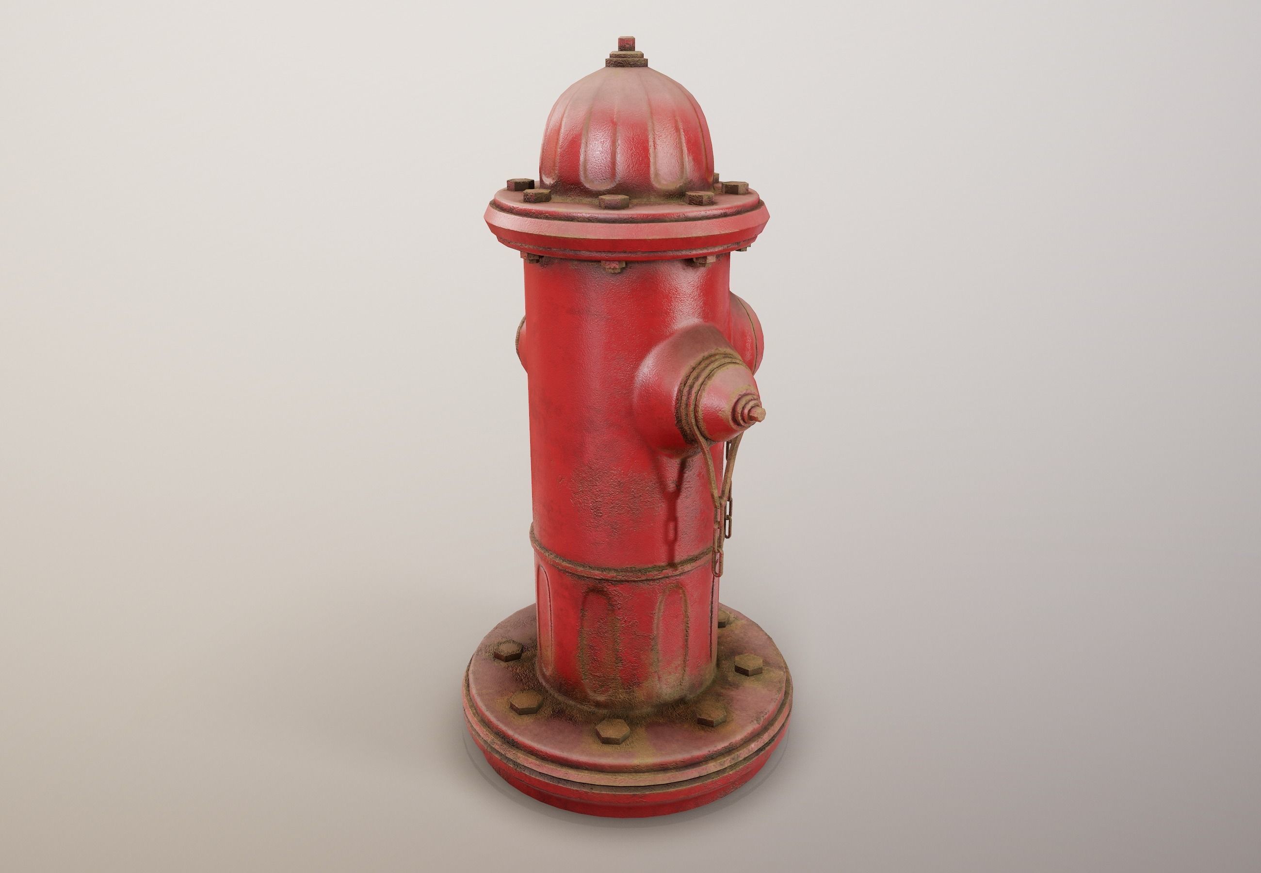 Fire Hydrant PBR Game Ready Low-poly 3D model_1