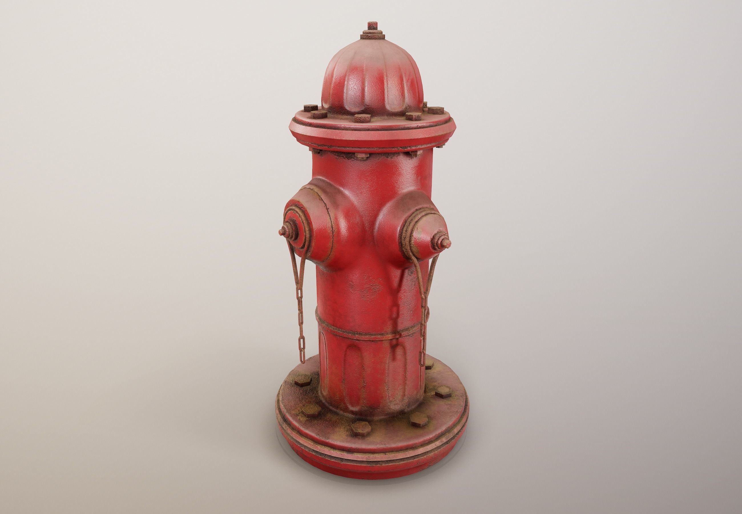 Fire Hydrant PBR Game Ready Low-poly 3D model_3