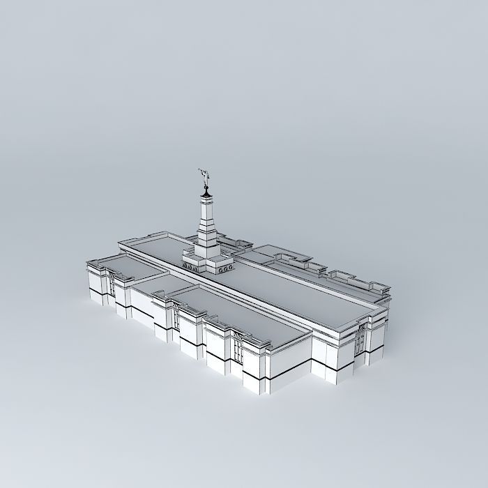 Templo Mormon (M). Free 3D model_3