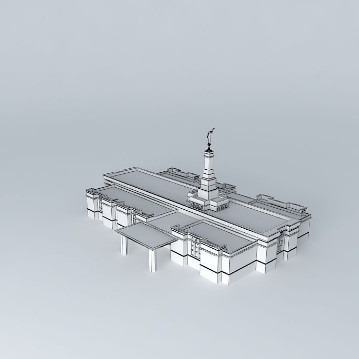 Templo Mormon (M). Free 3D model_4
