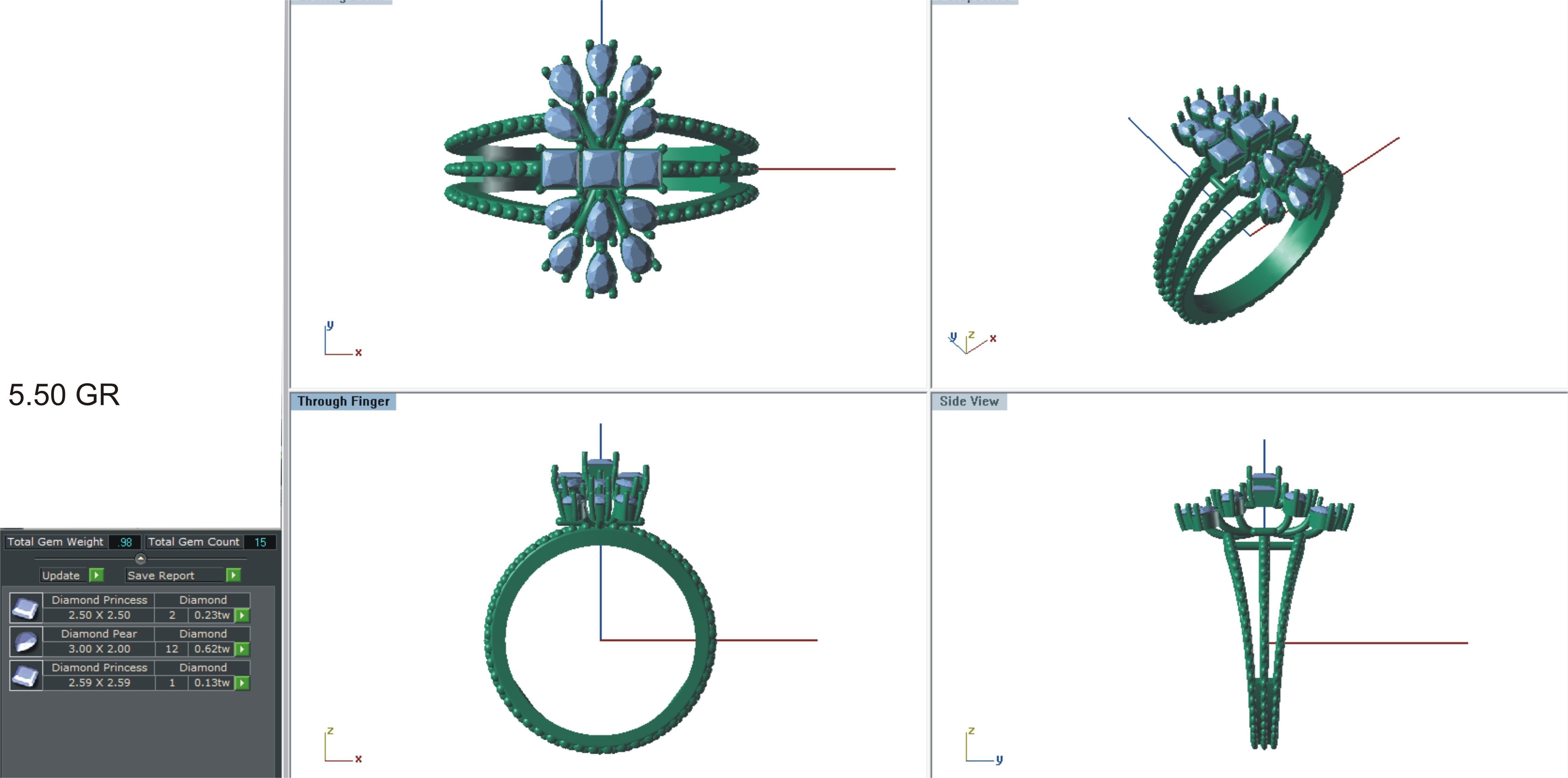 Women ring 3dm stl render detail 3D print model 3D print model_1